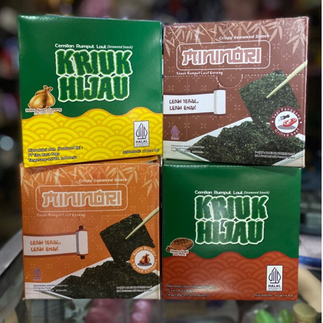 

PROMO! Rumput Laut Kriuk Hijau Minori isi 12pcs Rasa Ayam Goreng/Sapi Panggang/Ayam Tabur