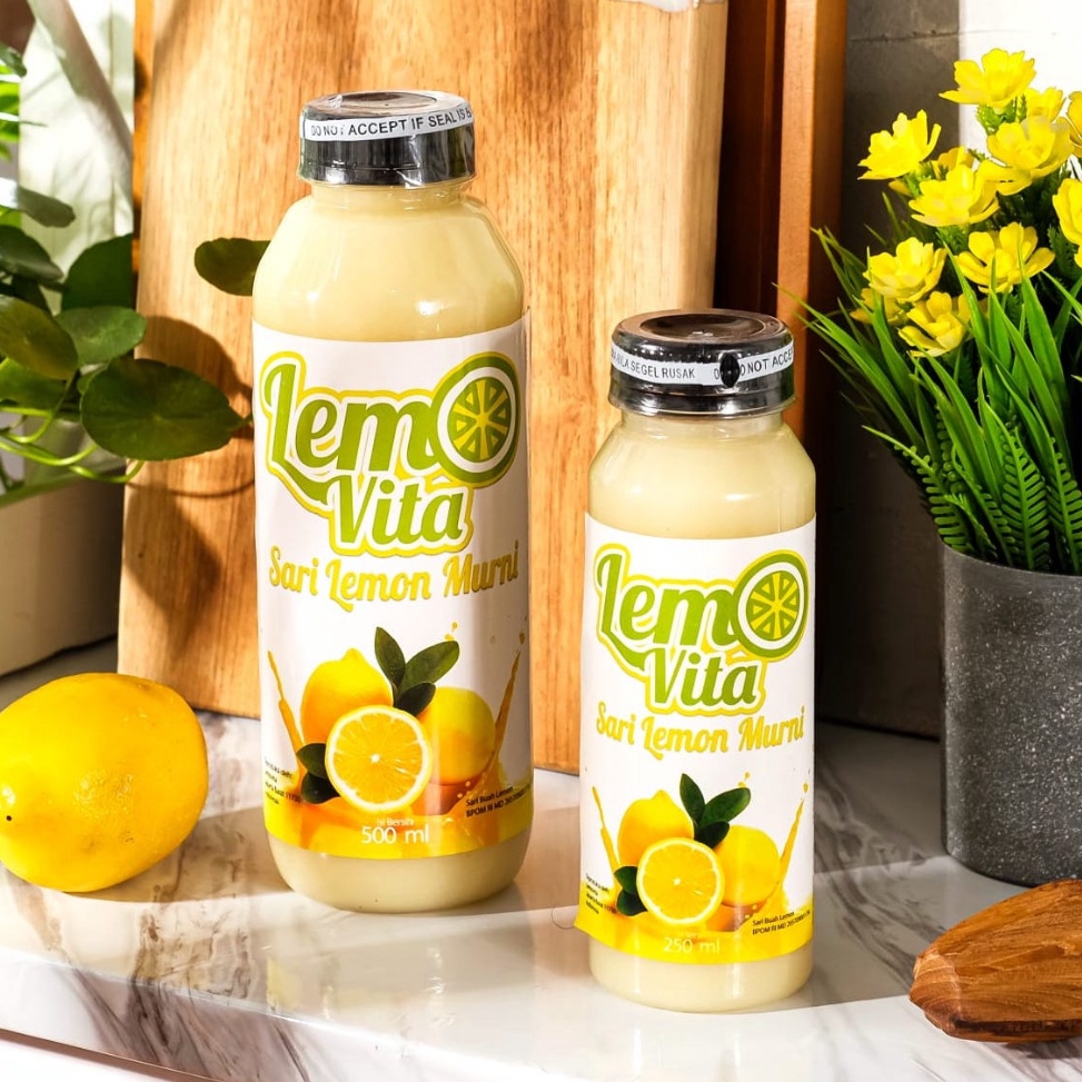 

96 BPOM 500ml Lemovita Fresh Sari Lemon Jus Lemon Murni 100% Jus Halal Alami Harga ｀ー´