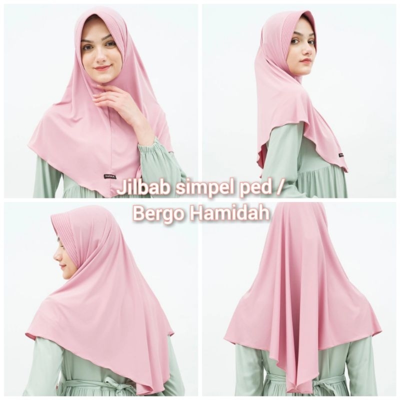 Jilbab Simpel Ped Jersey / Bergo Hamidah