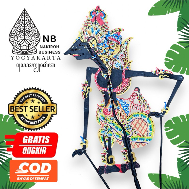 NAKIROHBUSINESS Wayang Kresna Alusan -+ 55 cm Bahan ASLI Kulit Sapi Kualitas Super Pedalangan