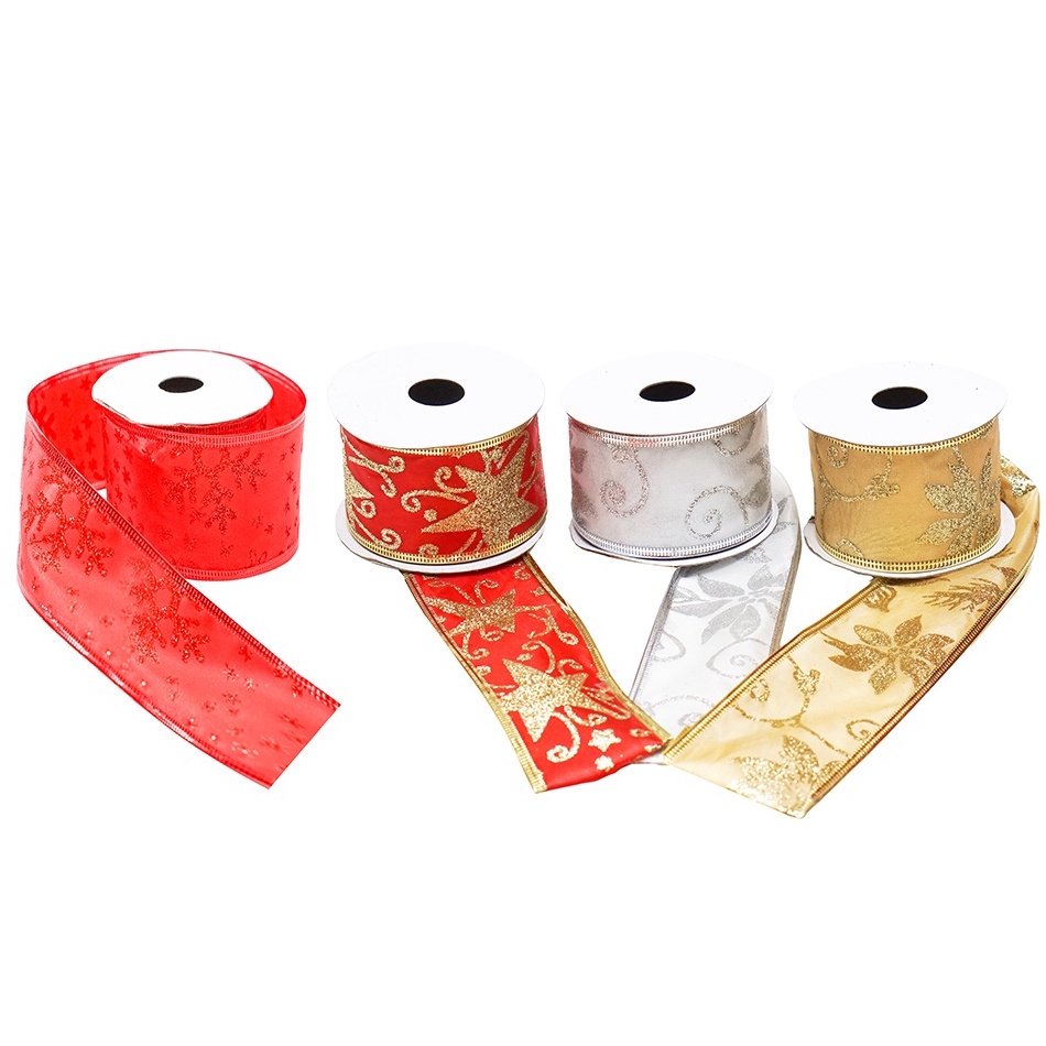 

Sale Pita Pohon Natal Roll Motif 5cm Aksesoris Dekorasi Pohon Natal