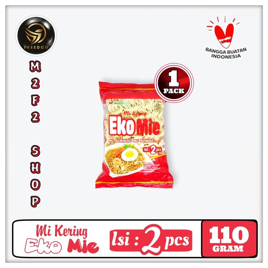 

Mie Kering Eko Mie Nikmat dan Hemat Isi 2 - 110 gr (Kemasan 1 Pack)