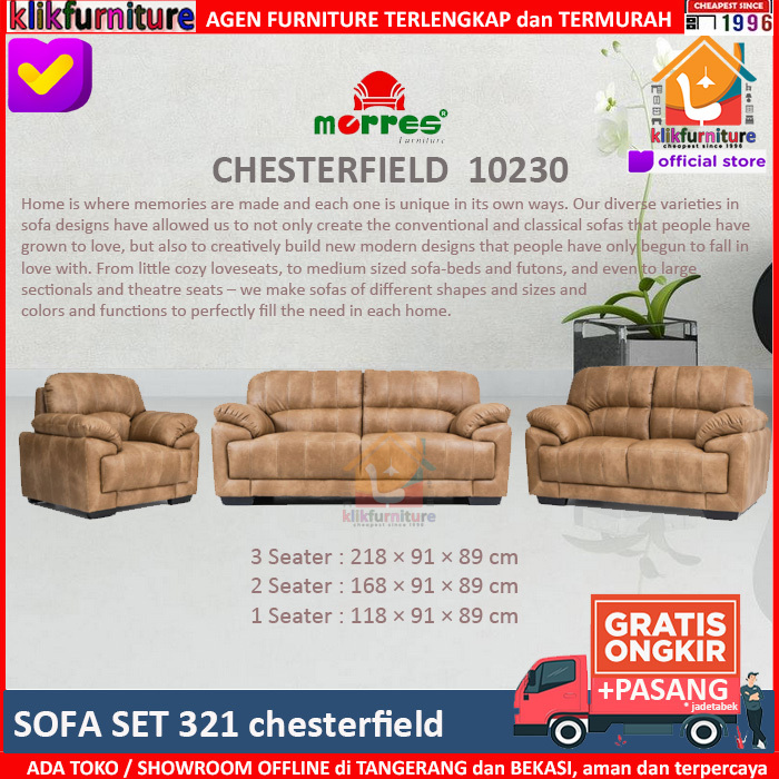 MORRES Sofa 321 Oscar Wash CHESTERFIELD 10230