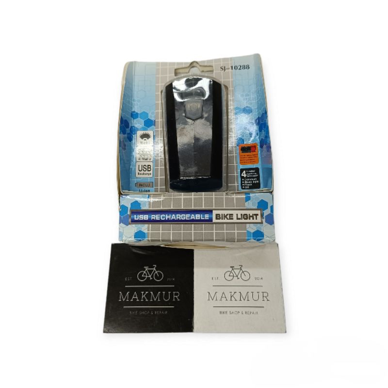 Lampu Senter Depan Sepeda Usb Cas Rechargeable Bisa di Isi Ulang Model 3