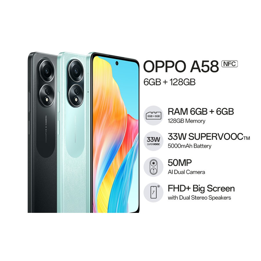 OPPO A58 NFC 8GB/128GB [8GB+8GB RAM