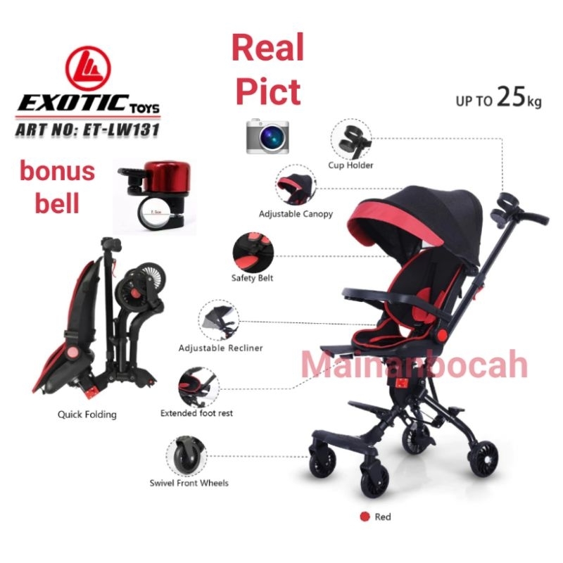 Sepeda Anak Stroller Lipat Bayi Exotic 131
