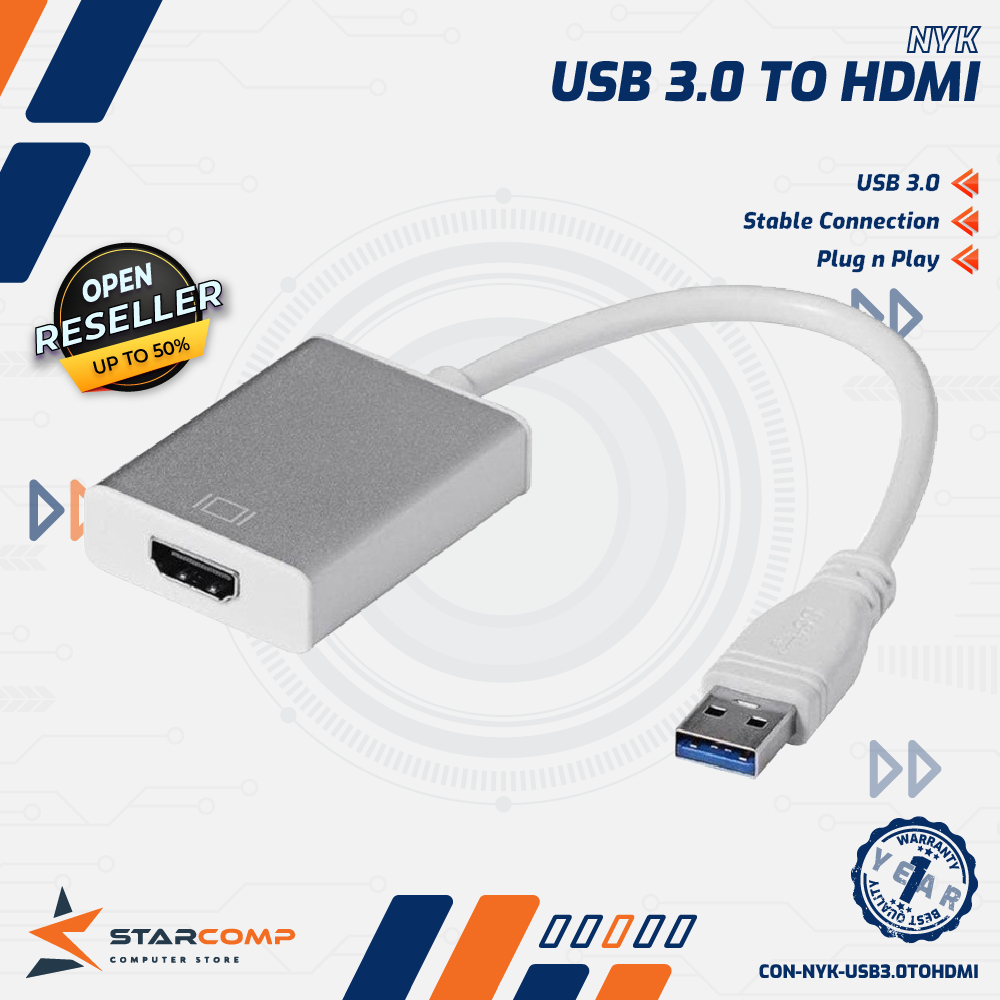 Converter NYK Kabel USB 3.0 To HDMI