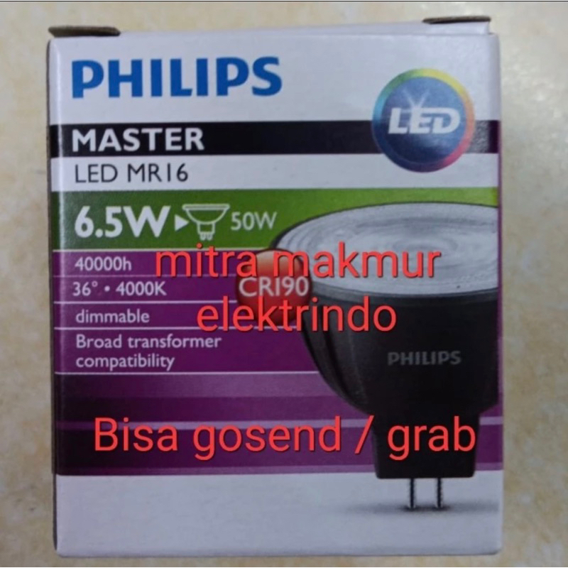 master led Mr16 6.5w 4000k / led master 4000k mr16 6.5w 36d dimmable