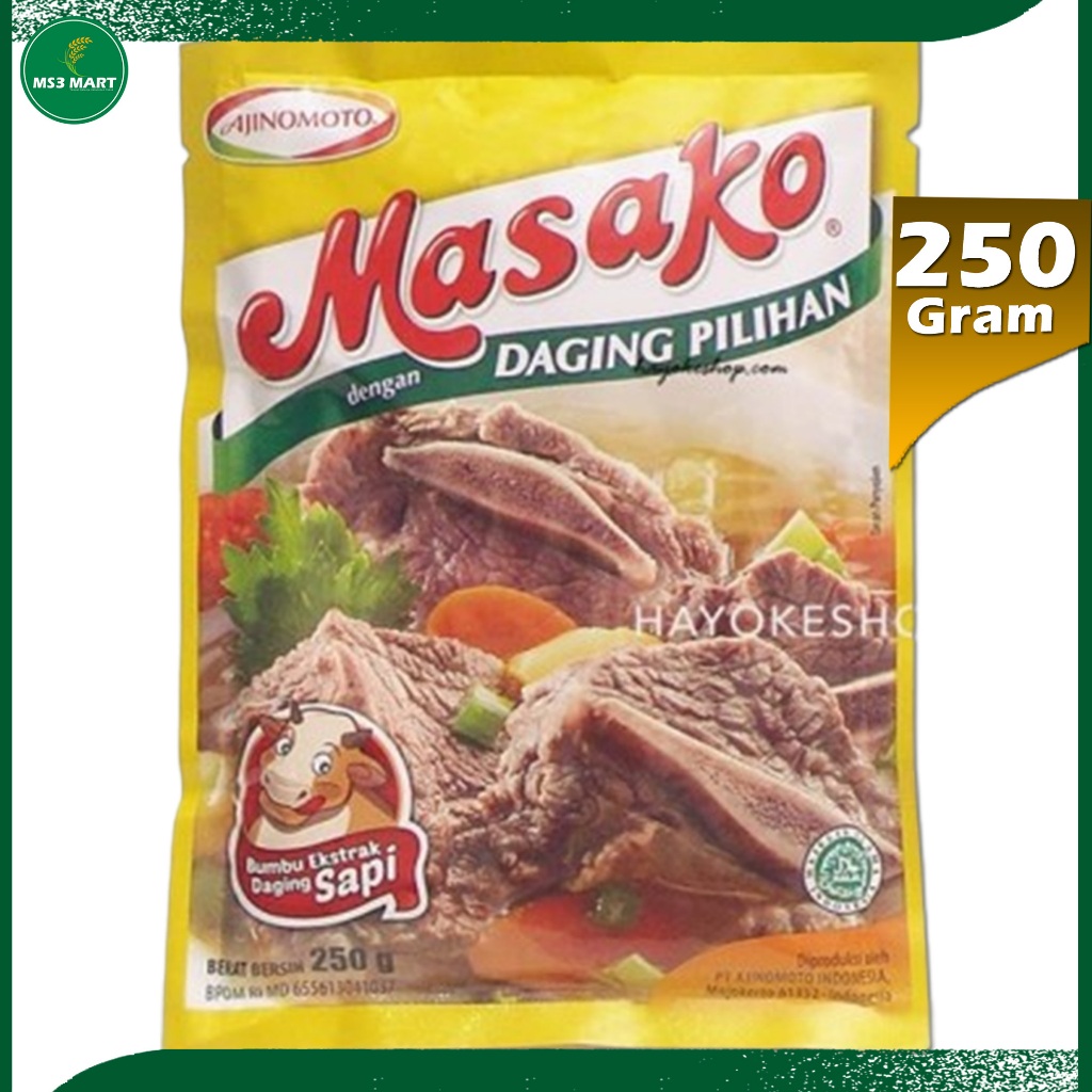 

PENYEDAP RASA AJINOMOTO MASAKO SAPI 250 GRAM - MS3 MART