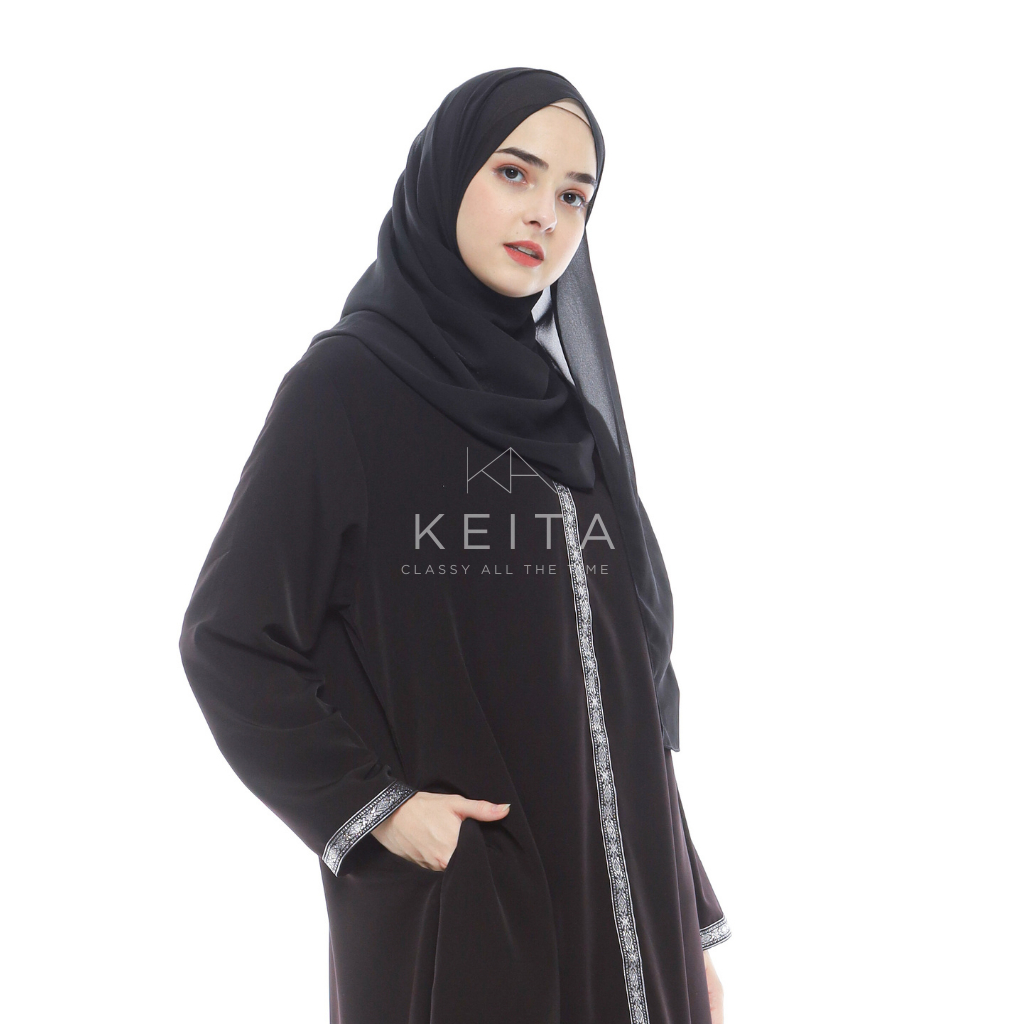 Abaya Turki Terbaru Mewah 2023 Warna Hitam - Syafa Abaya by Keita Official