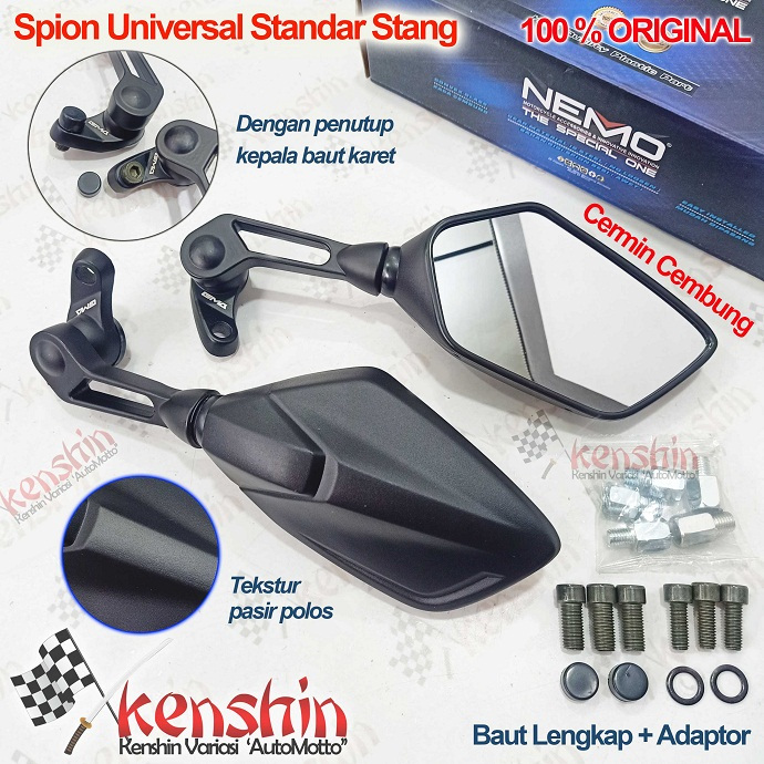 Kaca Cermin Spion Motor Universal Stang Nemo Yamaha Xmax Nmax Aerox Lexi Gear Filano Fazzio Mio XSR 