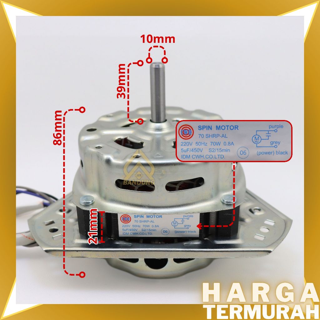 DINAMO PENGERING MESIN CUCI SHARP | MOTOR PENGERING MESIN CUCI | DINAMO SPIN SHARP ALMUNIUM