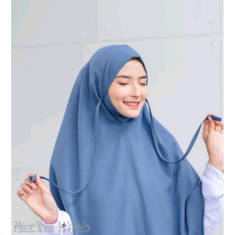 Khimar Dagu Syar'i / Bergo Dagu Malaysia Crinkle Airflow