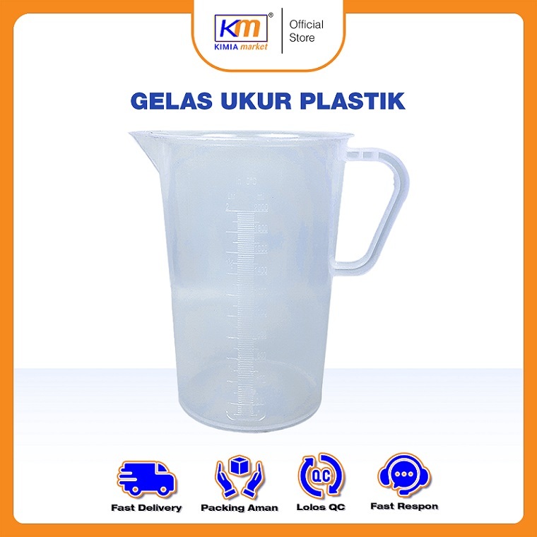 Gelas Ukur Plastik / Gelas Ukur Kecil / Gelas ukuran 2 Liter / Gelas Ukur Murah / Gelas Ukur Timbul