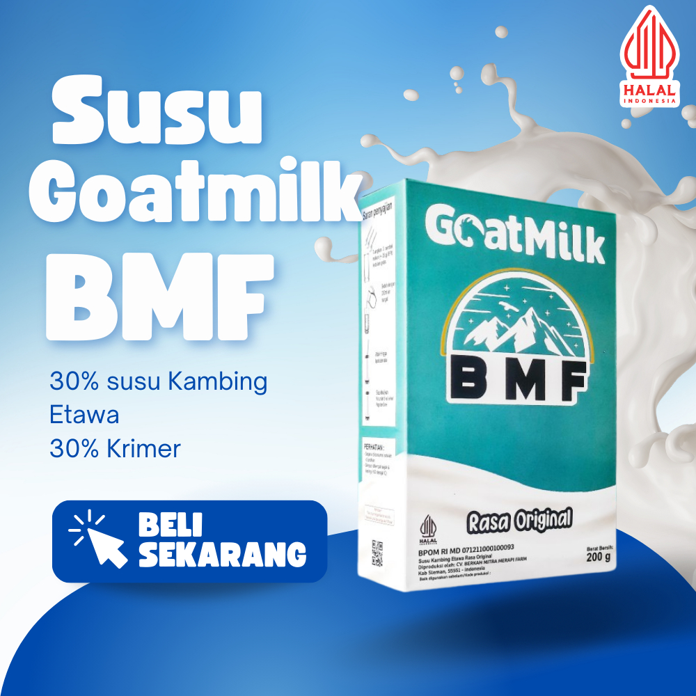 

Susu Bubuk Etawa BMF Goatmilk Booster Aman Untuk Ibu Hamil & Menyusui Isi 200g Halal BPOM