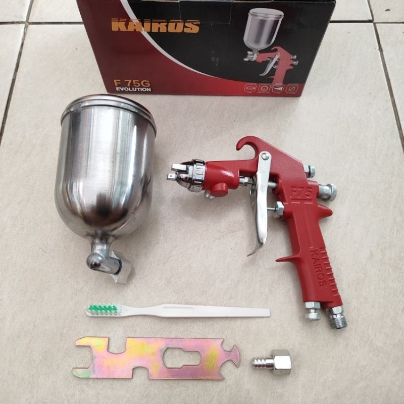 Kairos F 75 F75 G F75G Alat Semprot Cat Spraygun Spray Gun Tabung Atas
