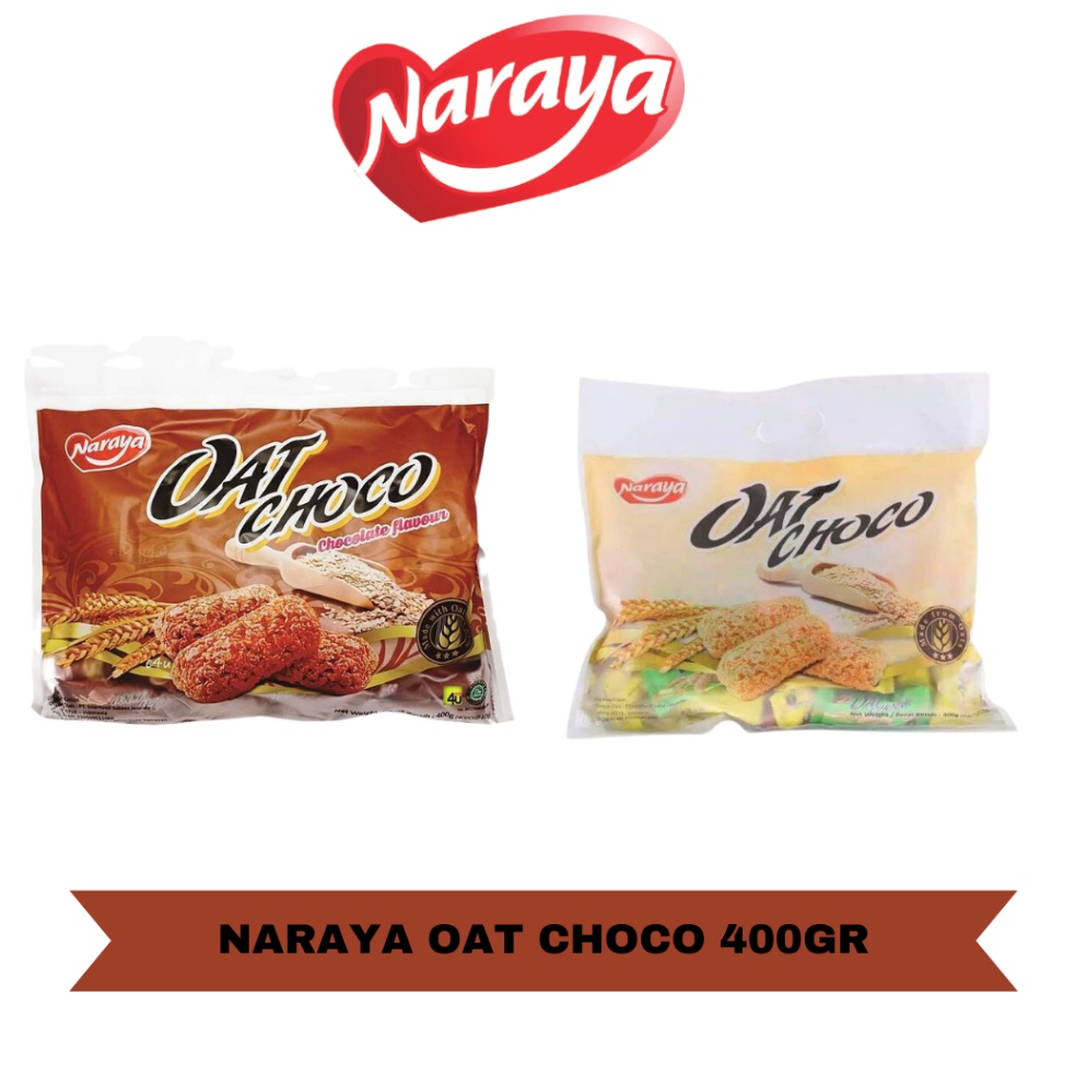 

[N0940] Naraya Oat Choco 400GR Chocolate Original Isi 40pcs yevwu