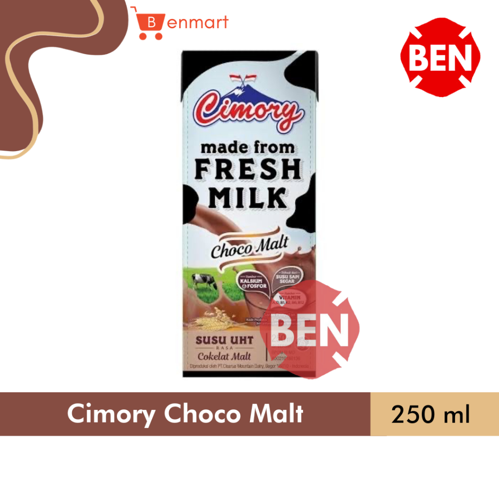 

Cimory Susu UHT CHOCO MALT 250ml 250 ml Cokelat Chocolate Coklat Dus