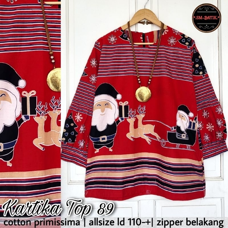 BLUS BATIK,BLUS MERAH,BLUS SANTA,BLUS TERBARU,BATIKKUMURAH