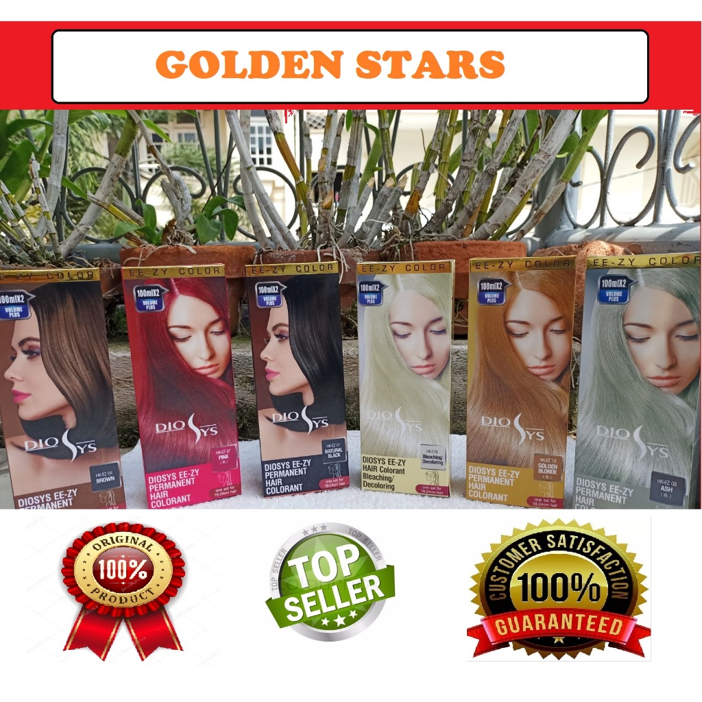 Diosys Hair Color Cat Rambut Pewarna Rambut Permanen Dan Penetral (Bleaching) 45 ML