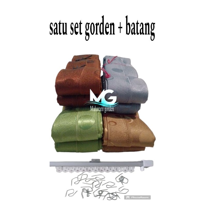 gorden 1 set lengkap sama besinya | gorden murah satu set lengkap