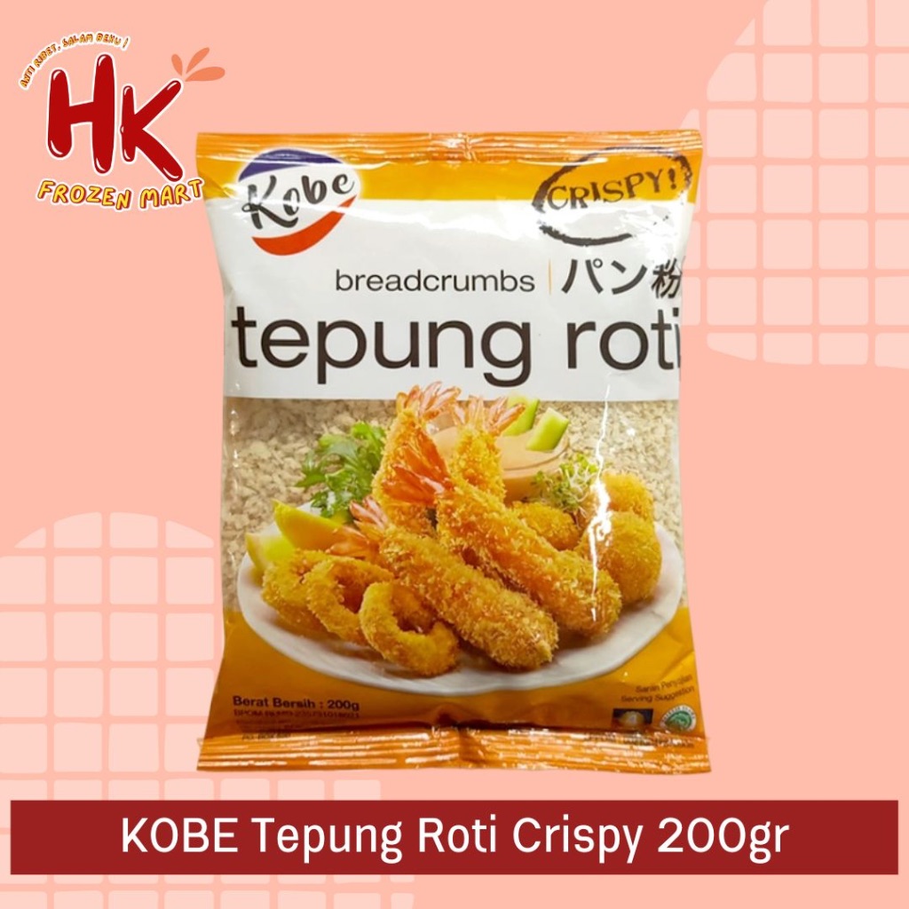 

Kobe Tepung Roti Crispy 200gr | tepung panir bread crumbs premium super garing HK Frozen Mart