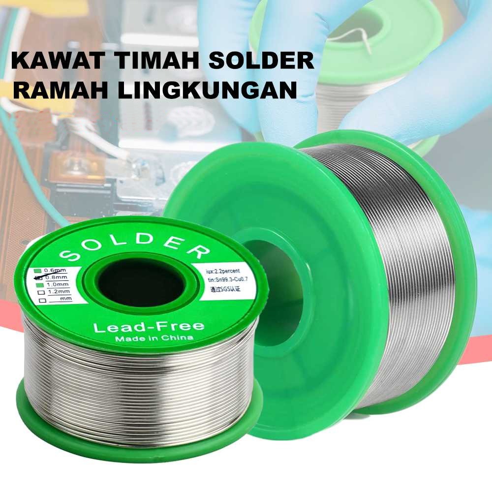 Kawat Timah Solder Gulung 100g Tin Sn99.3 - Cu0.7 Ramah Lingkungan High Purity Tin Wire