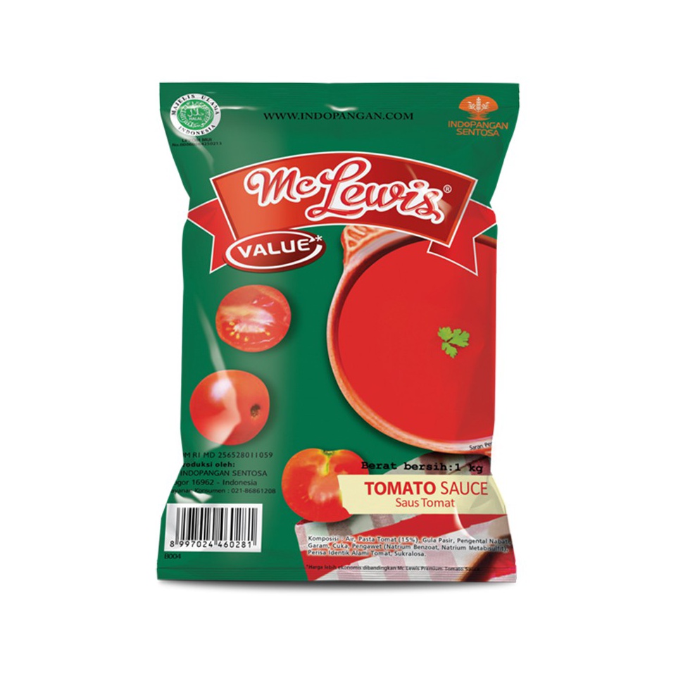 

[☾L62➢] Mc Lewis Tomato Sauce Value - 1Kg Product Terkece