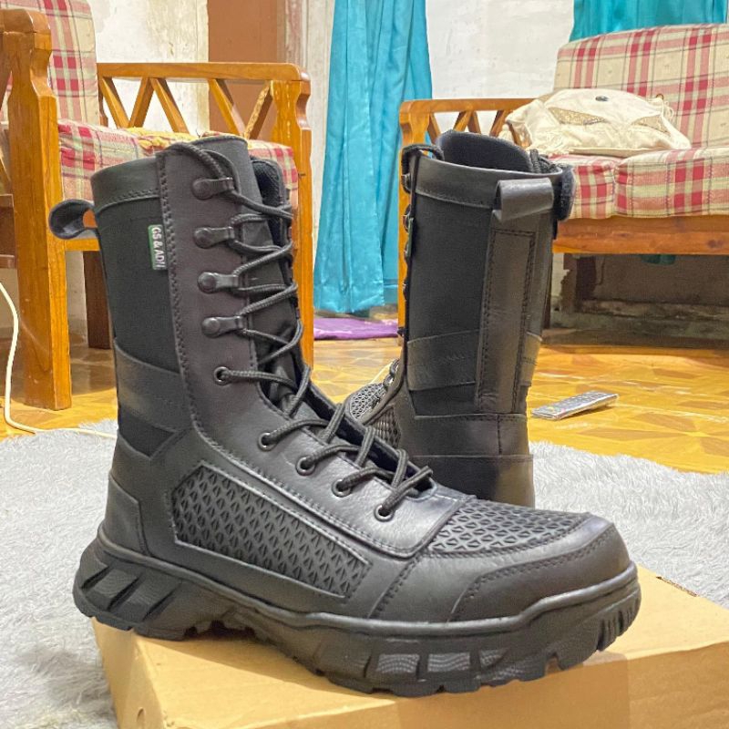 Sepatu PDL Model Sarang Tawon Kulit Asli Sepatu PDL TNI POLRI