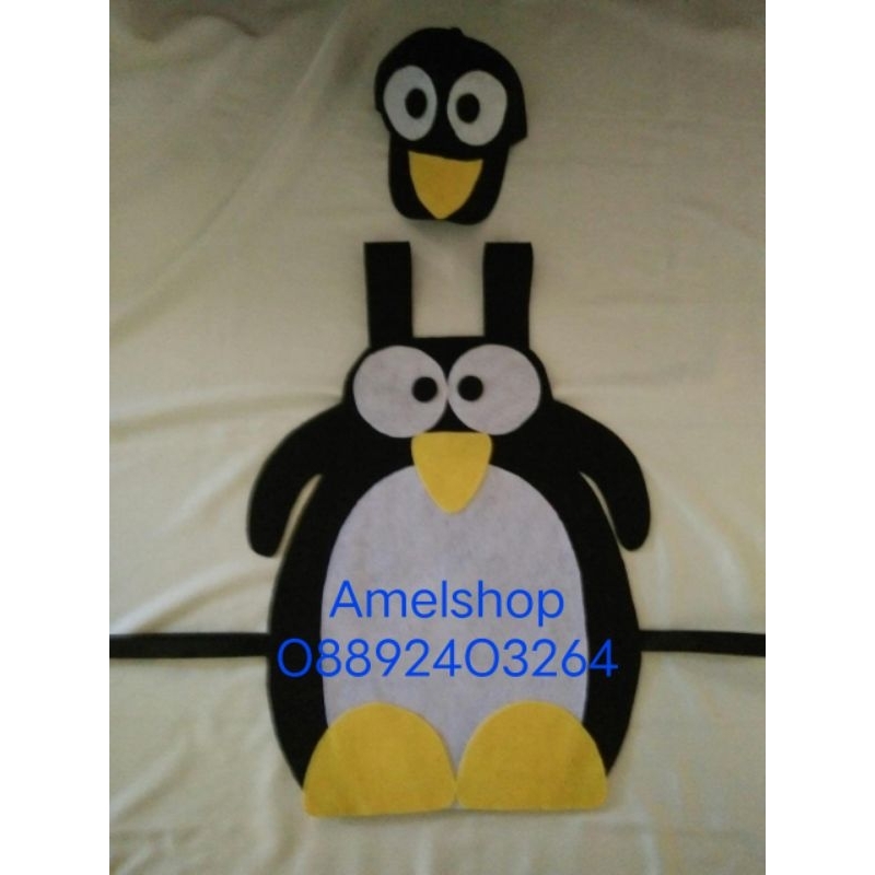 PO Kostum Karnaval anak Pinguin Topi/Baju karnaval TK-SD/Kostum Kain flanel