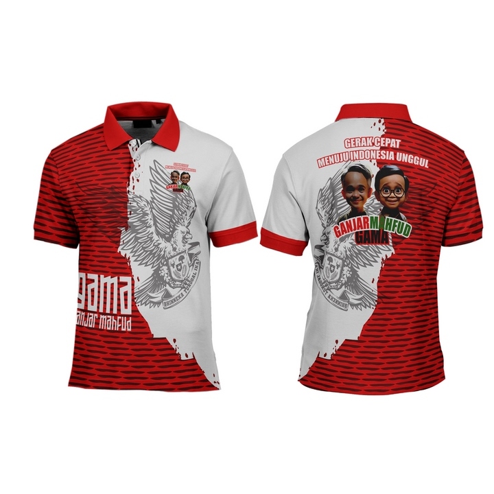 baju kaos ganjar pranowo presiden 2024 fullprinting presidenku 2024