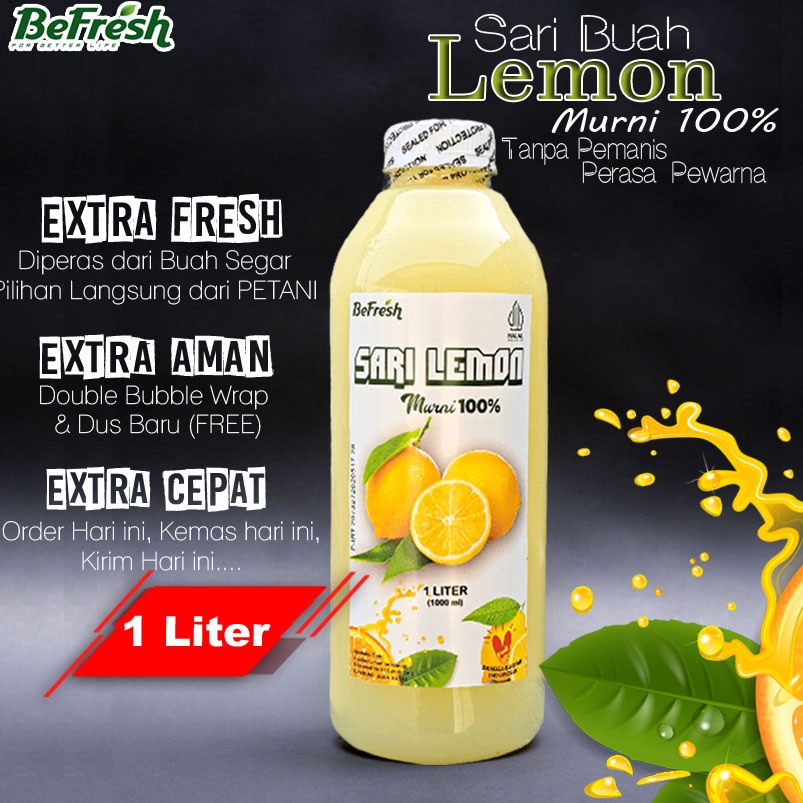 

[W0C81] Sari Lemon Asli Untuk Diet 1liter Polos Tanpa Label sudah BPOM Pure Lemon Juice 1 liter Termurah #Sale