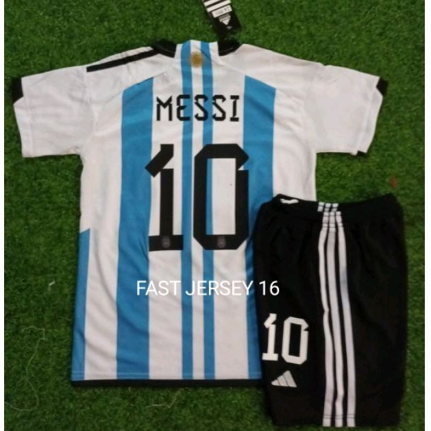 Jersey ARGENTINA KIDS ANAK Home Grade Ori PD 2022 2023 + NAMESET