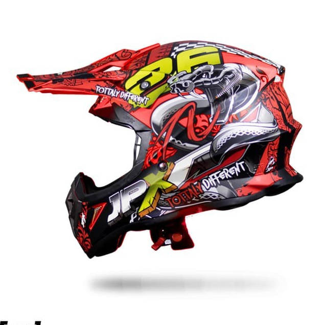 HELM JPX Cross Full Face X16 Snake FLUO RED