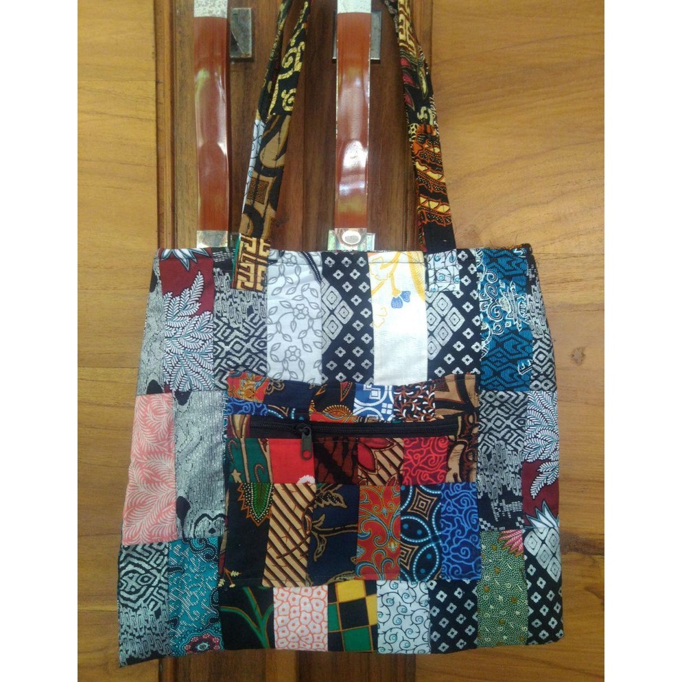 Re4dy TAS DERINA TOTEBAG BATIK WANITA TOTE BAG BELANJA SOVENIR KERAJINAN DARI KAIN PERCA MURAH GOGO 
