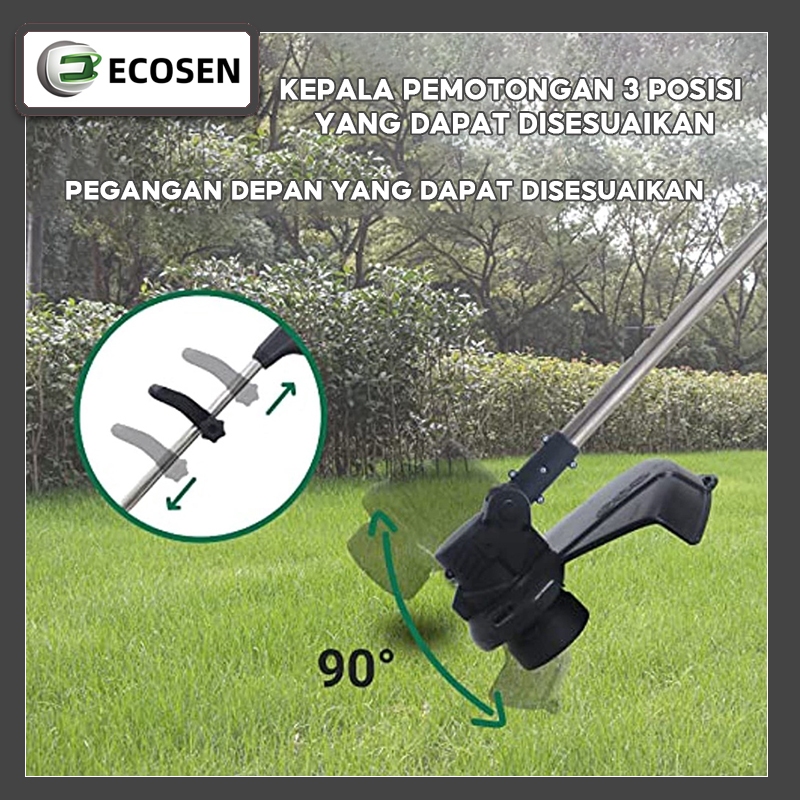2 Baterai Mesin Pemotong Rumput Kualitas Jerman Tanpa Kabel RPM Tinggi Mesin Potong Rumput Cordless
