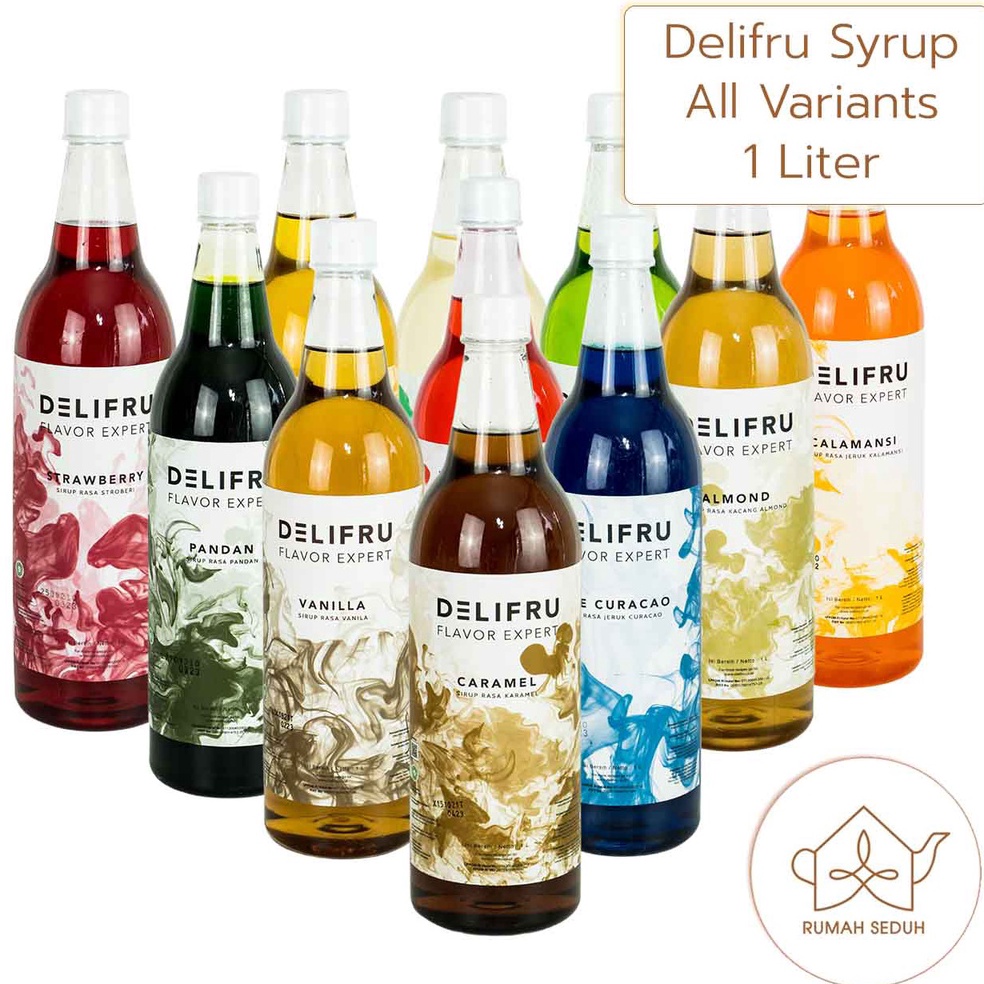 

[ECI41] 1L Sirup Delifru : Hazelnut Vanila Raisin Blue Curacao Lychee Mango Premium Syrup 1000mL Sale