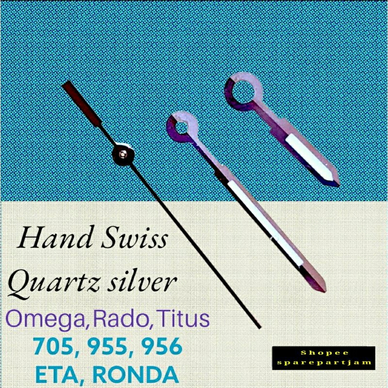 Hand Eta, Ronda Silver Jam Tangan Swiss Quartz Omega, Rado, Titus 705, 955, 956, 673
