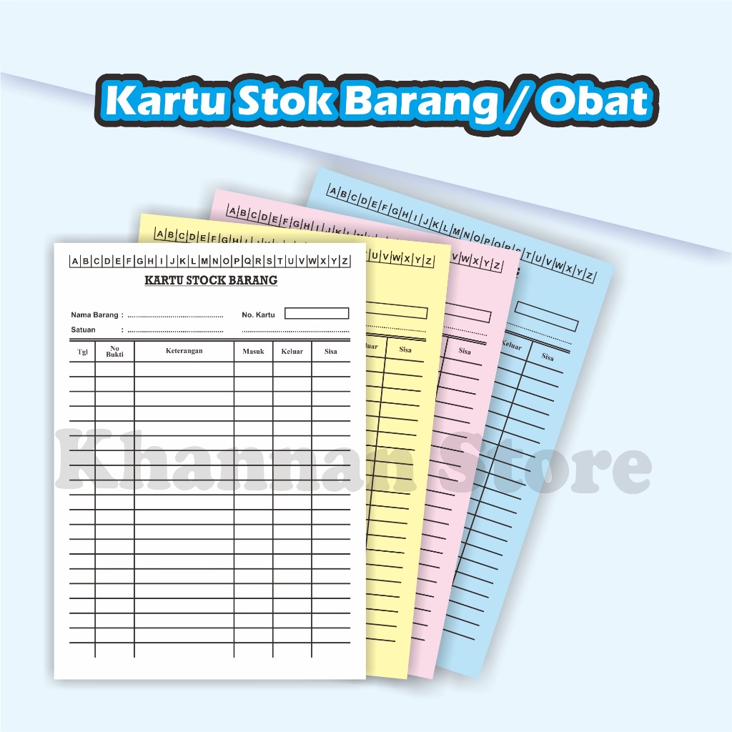 

kartu stok barang / kartu stok obat / kartu stok produk