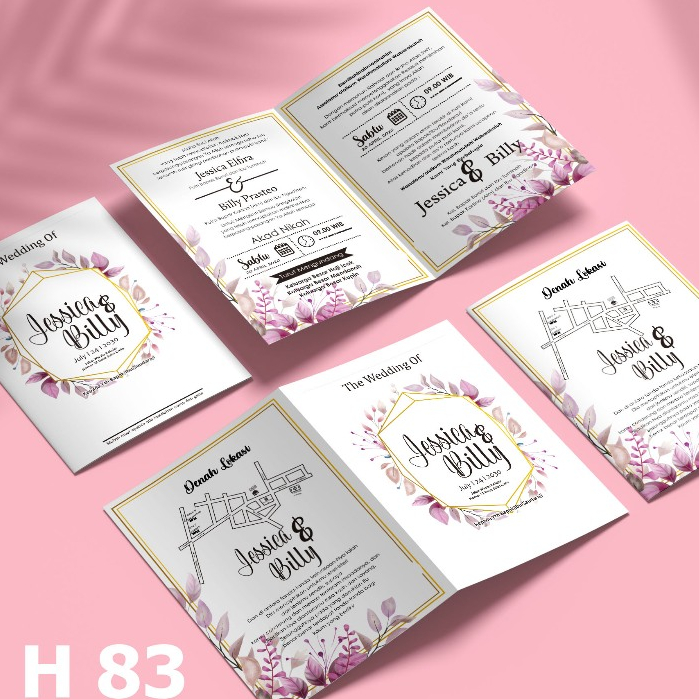 Undangan Pernikahan Murah Unik Elegan / Proses Cetak Express Satu Hari Jadi Free Undangan Digital We