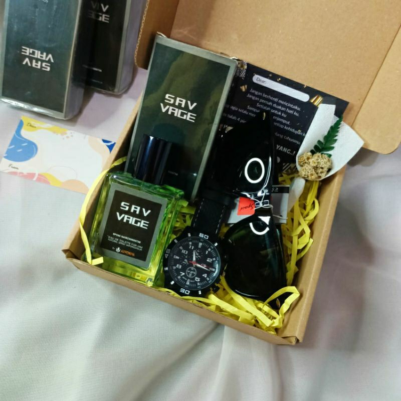 

Hampers cowok | Gift Box Kado Ulangtahun jam tangan | Farpum | kacamata | Dompet