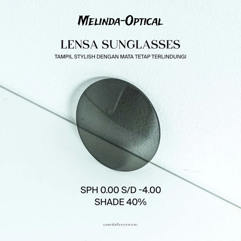 LENSA SUNGLASSES HITAM ( mata normal & minus )