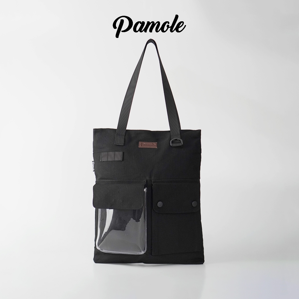 Pamole - Totebag Bahan Kanvas Penutup Resleting - Carry Series