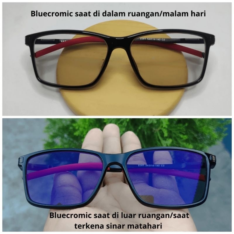 KACAMATA SPORTY LENSA BLUECROMIC MINUS ANTIRADIASI | KACAMATA PHOTOCROMIC | KACAMATA 083