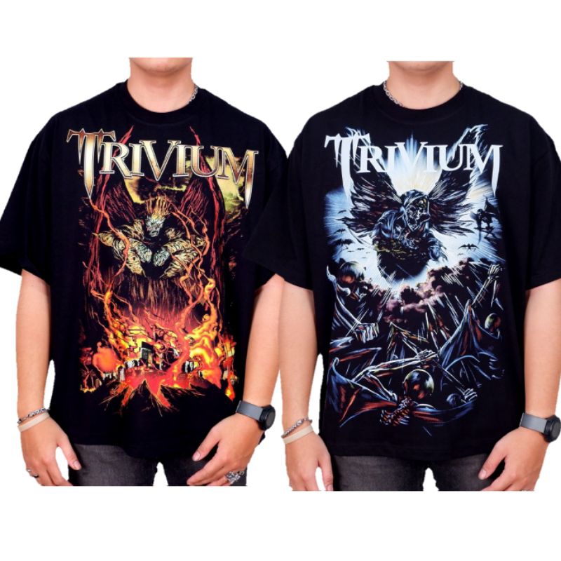 TRIVIUM BAND OVERSIZE KAOS TRIVIUM BAND METAL T SHIRT TRIVIUM BAND BOOTLEG BIG SIZE KAOS BAND METAL