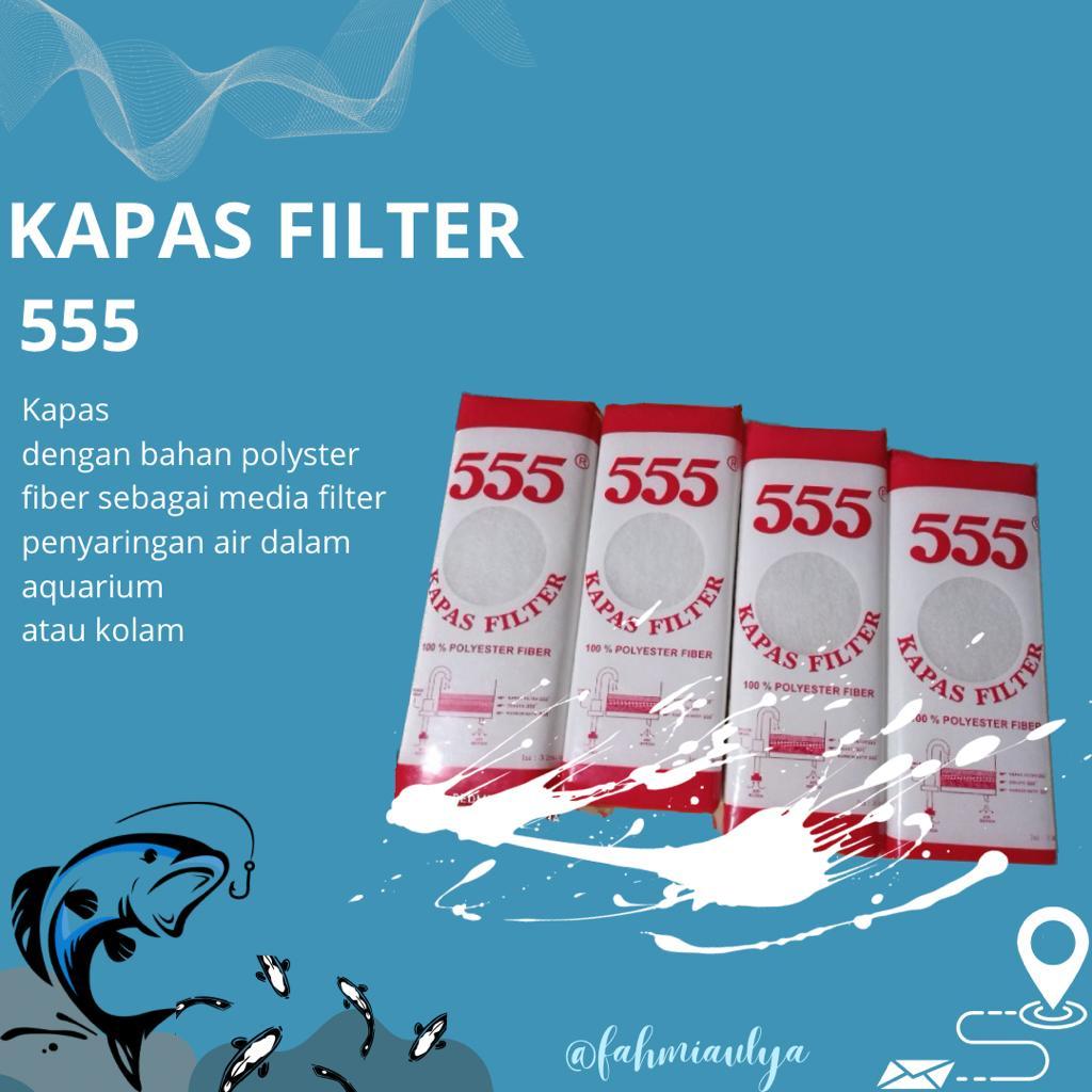 KAPAS FILTER AQUARIUM | Kapas Filter 555, BIOLOGICAL, OXY | Media Kapas Filtrasi Kolam Ikan