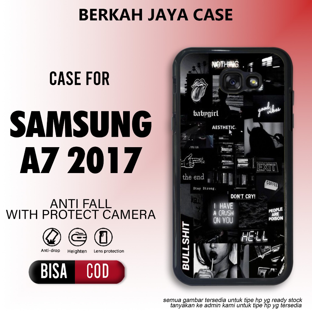 Case Samsung A7 2017 Casing Black Hardcase Softcase Glossy Casing Samsung A7 2017 Terbaru Termurah