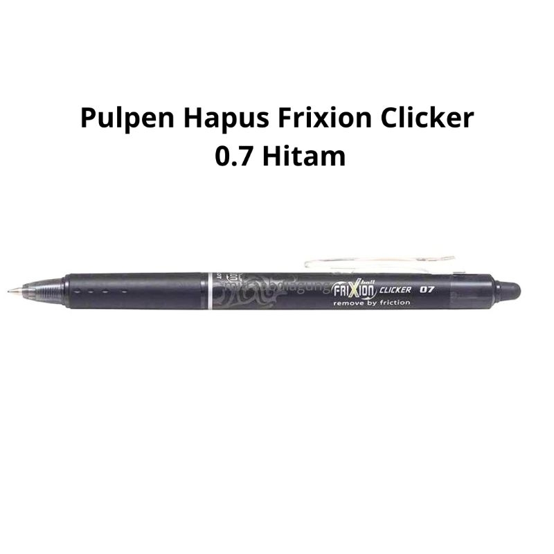 

PULPEN HAPUS CLICKER PILOT FRIXION 0.7 HITAM / PCS