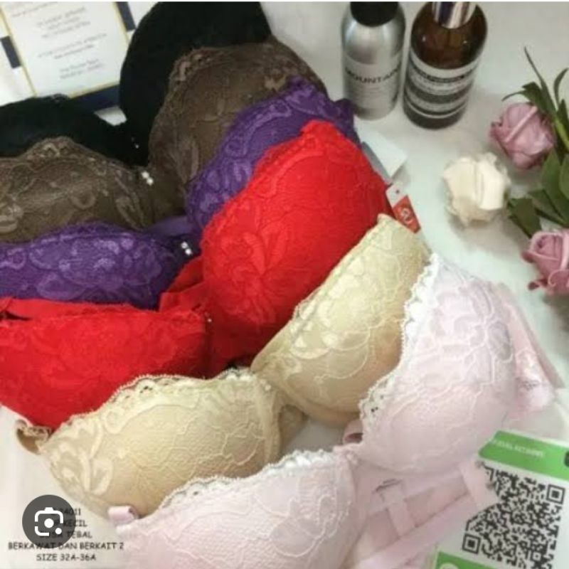 BH/bra merk Elena,push bra busa tebal,kait 2,kawat artikel 24411/24011,size/ukuran 32,34,36