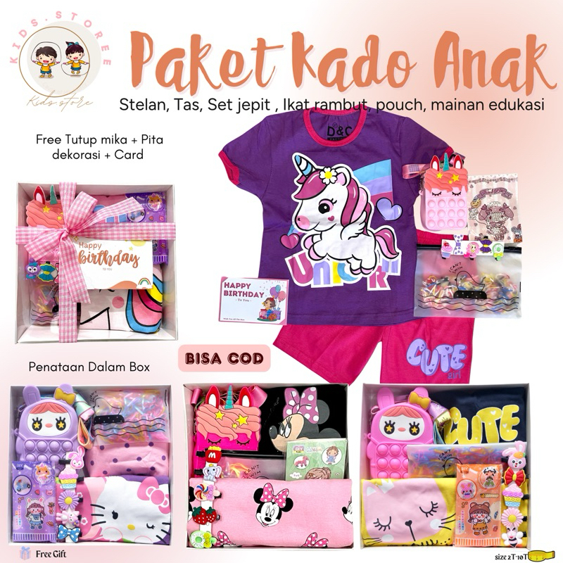 Kidsstoree paket kado hadiah hampers ulang tahun birthday bday ultah anak perempuan cewek wanita bab